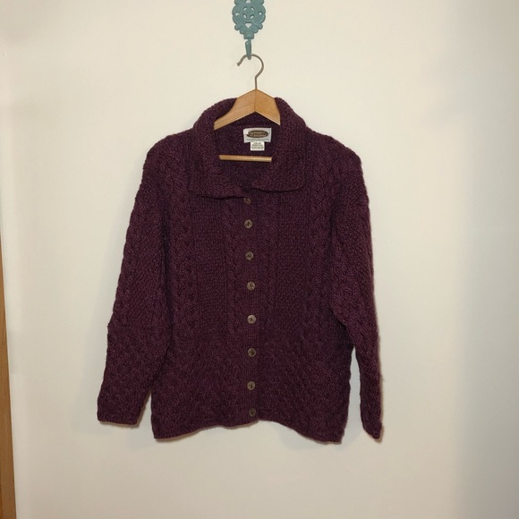 Sweaters of Ireland Merino Wool Aran Irish - Picture 7 of 12